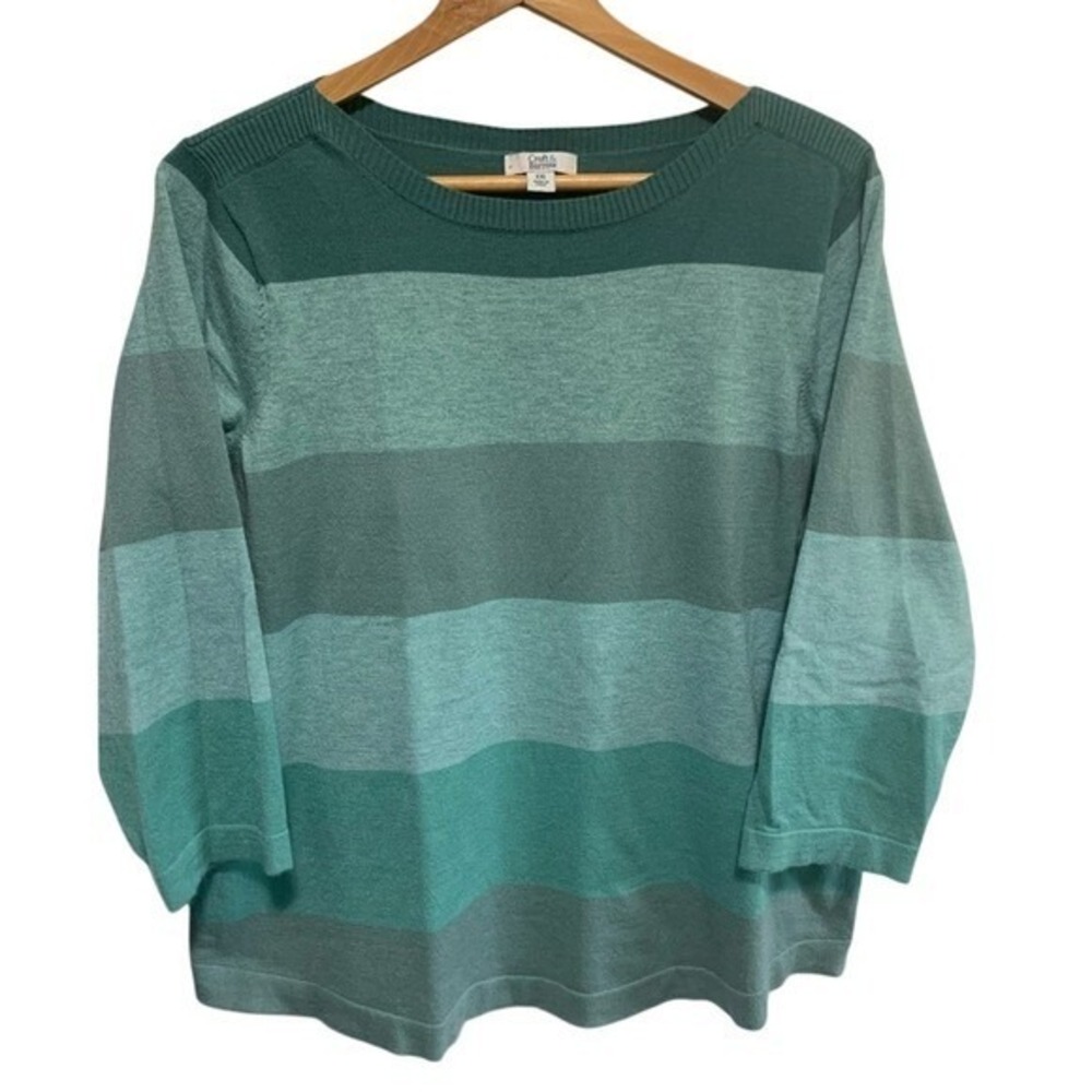 Croft & Barrow Striped Coastal Sweater Top XXL Casual Preppy Minimalist Office‎